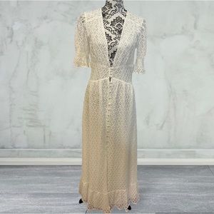 Vici Dolls Maxi Dress Vici Collection lined Crochet lace White